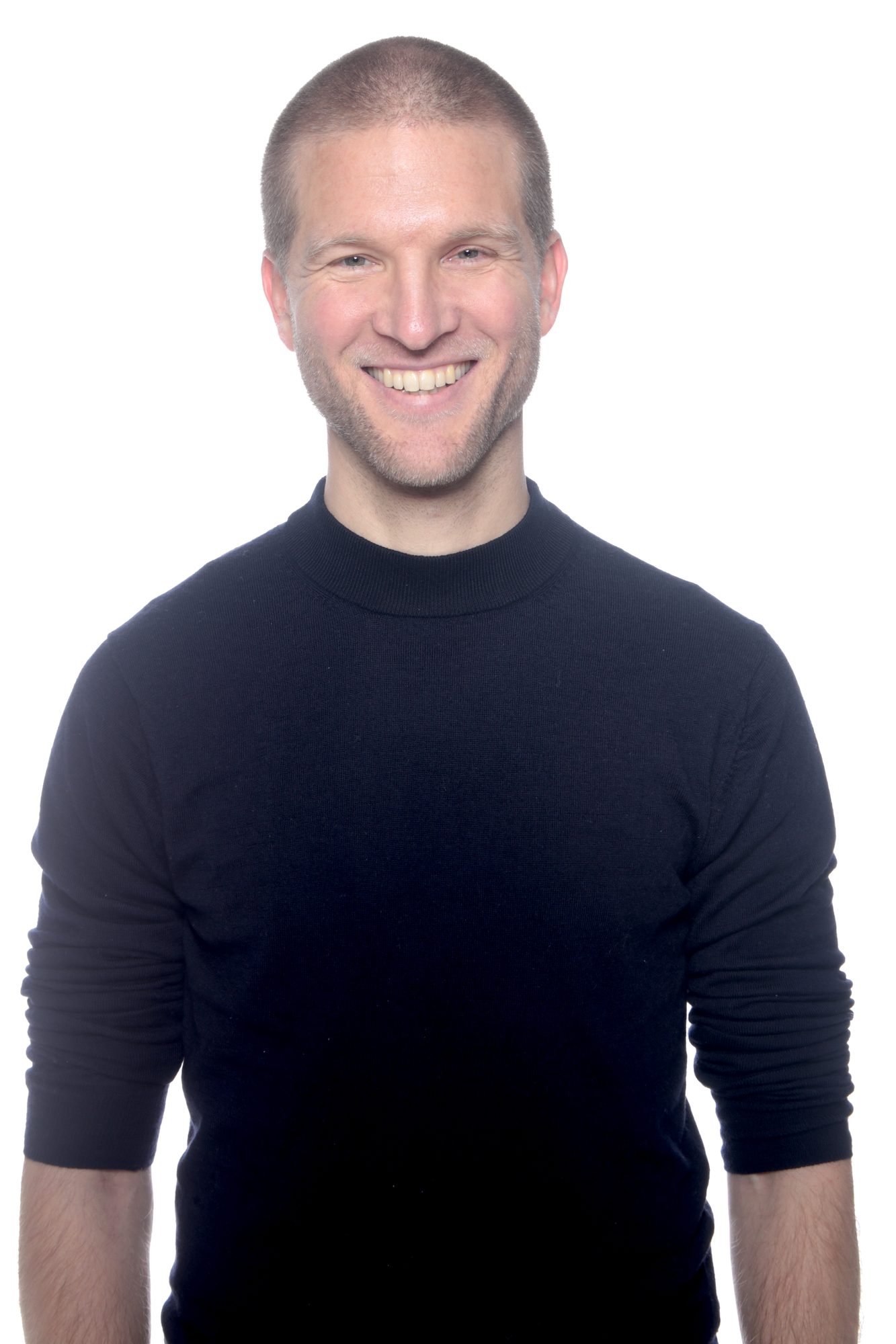 Portrait studio, grand sourire